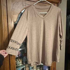 Pretty XL  Tan Women's Top. MUST BE BUNDLED